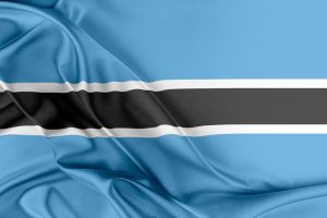 Botswana Flag. Flag with a beautiful glossy silk texture.